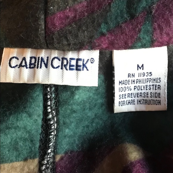 Cabin Creek fleece Aztec jacket size M Preowned - Picture 6 of 6